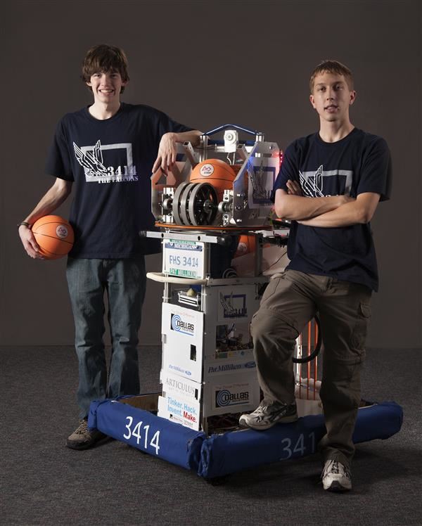 picture of two of the Hackbots 3414 team